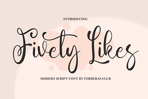 Fivety Likes Modern Script Font