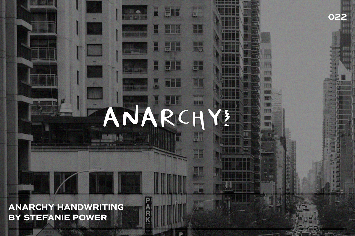 Anarchy Handwriting | Font, a Script Font by Stefanie Madison (Photo 1 of 2)