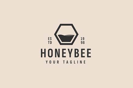 Honey bee logo illustration, a Branding & Logo Template by Dyn Studio