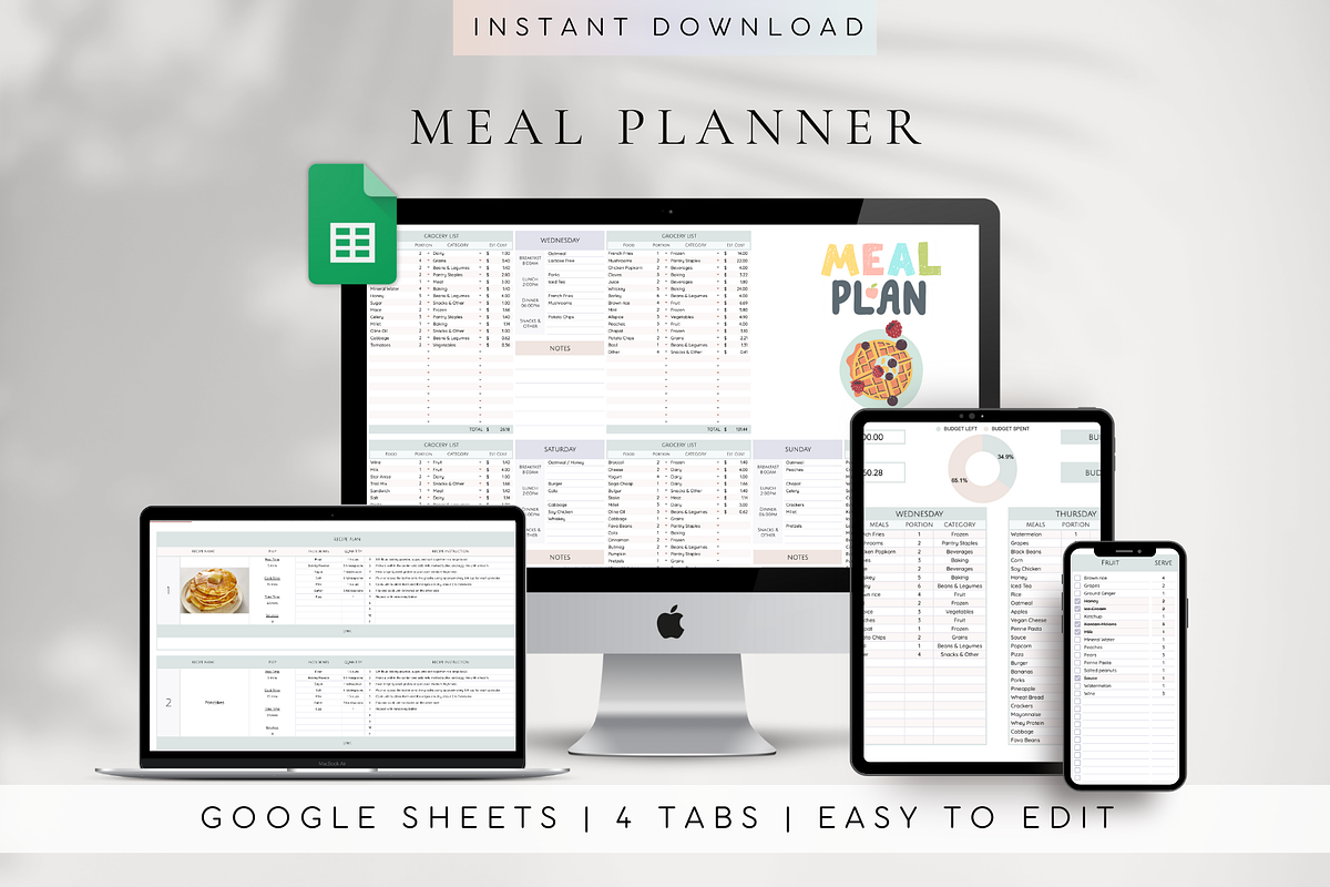Minimalist Weekly Meal Planner, a Templates & Theme by BRANDcontent (Photo 1 of 8)