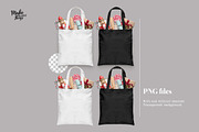 Isolated Christmas tote bag mockup, a Product Mockup by Make Beautiful Things (Thumbnail 3 of 6)