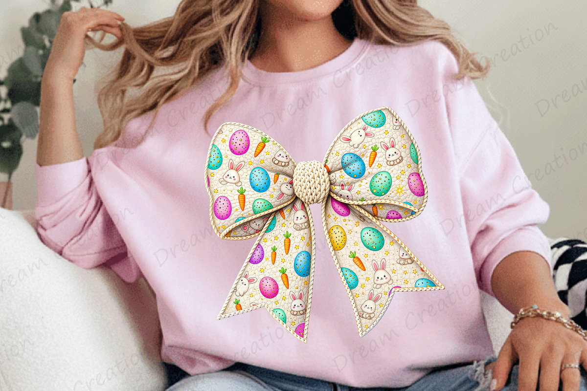 Yarn Crochet Easter Coquette Bow PNG, an Illustration by Dream Creation (Photo 3 of 4)