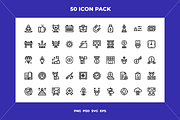 50 Motivation icons, an Outline Icon by Wencory (Thumbnail 1 of 2)