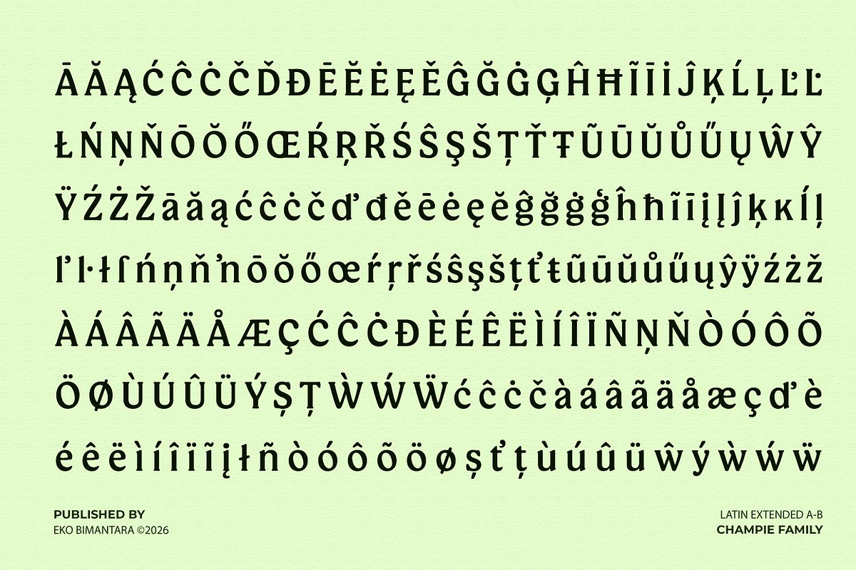 Champie; Soft Serif Font Family, a Serif Font by Eko Bimantara (Photo 6 of 13)