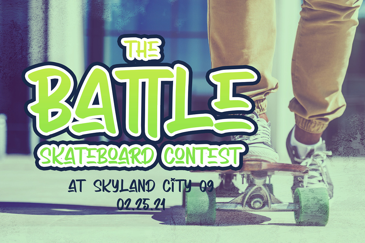 Sale! : Arcinoll - Graffiti Font, a Font by Almarkhatype (Photo 3 of 10)