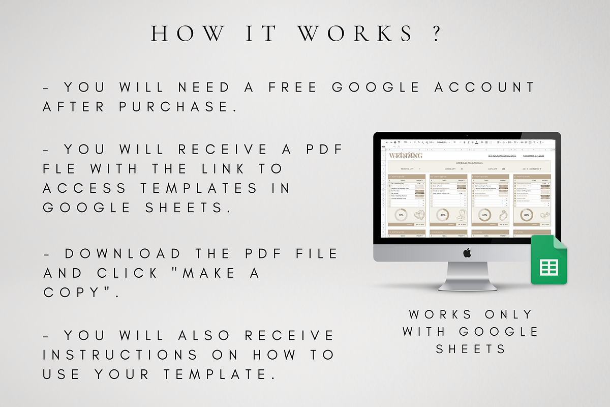 Wedding Checklist Google Sheets, a Templates & Theme by BRANDcontent (Photo 4 of 5)