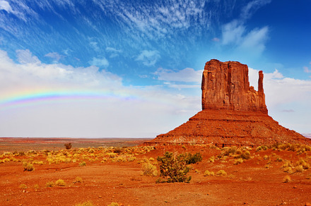 The rainbow in Monument Valley, a Nature Photo by kavram