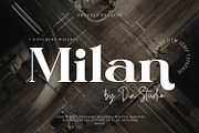 Milan-Serif Font Family, a Serif Font by din-studio.com (Thumbnail 1 of 11)