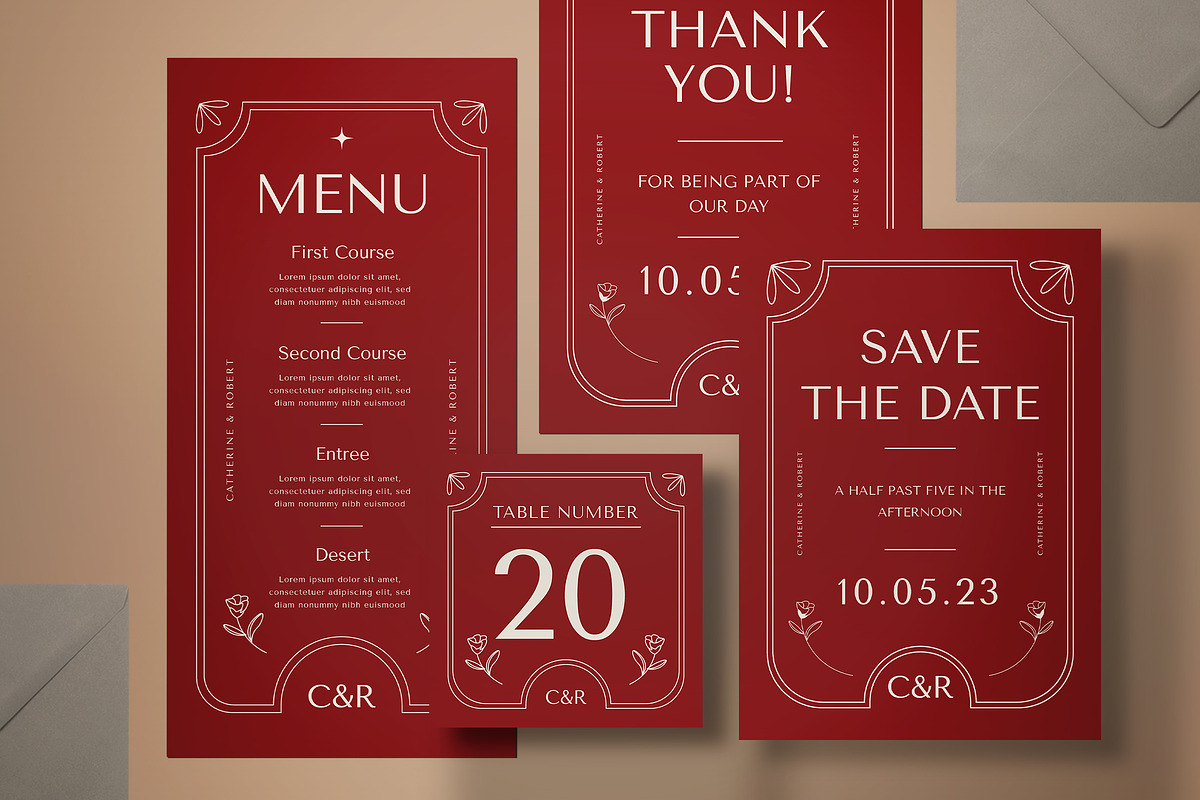 Wedding Invitation Set, an Invitation Template by graphicook (Photo 2 of 3)