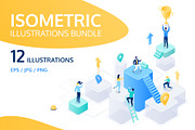 Isometric Illustrations Bundle, an iPhone Mockup by Boyko Pictures (Thumbnail 1 of 9)