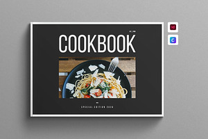 Cookbook Recipe Book Template Landsc, a Brochure Template by Work-Envance