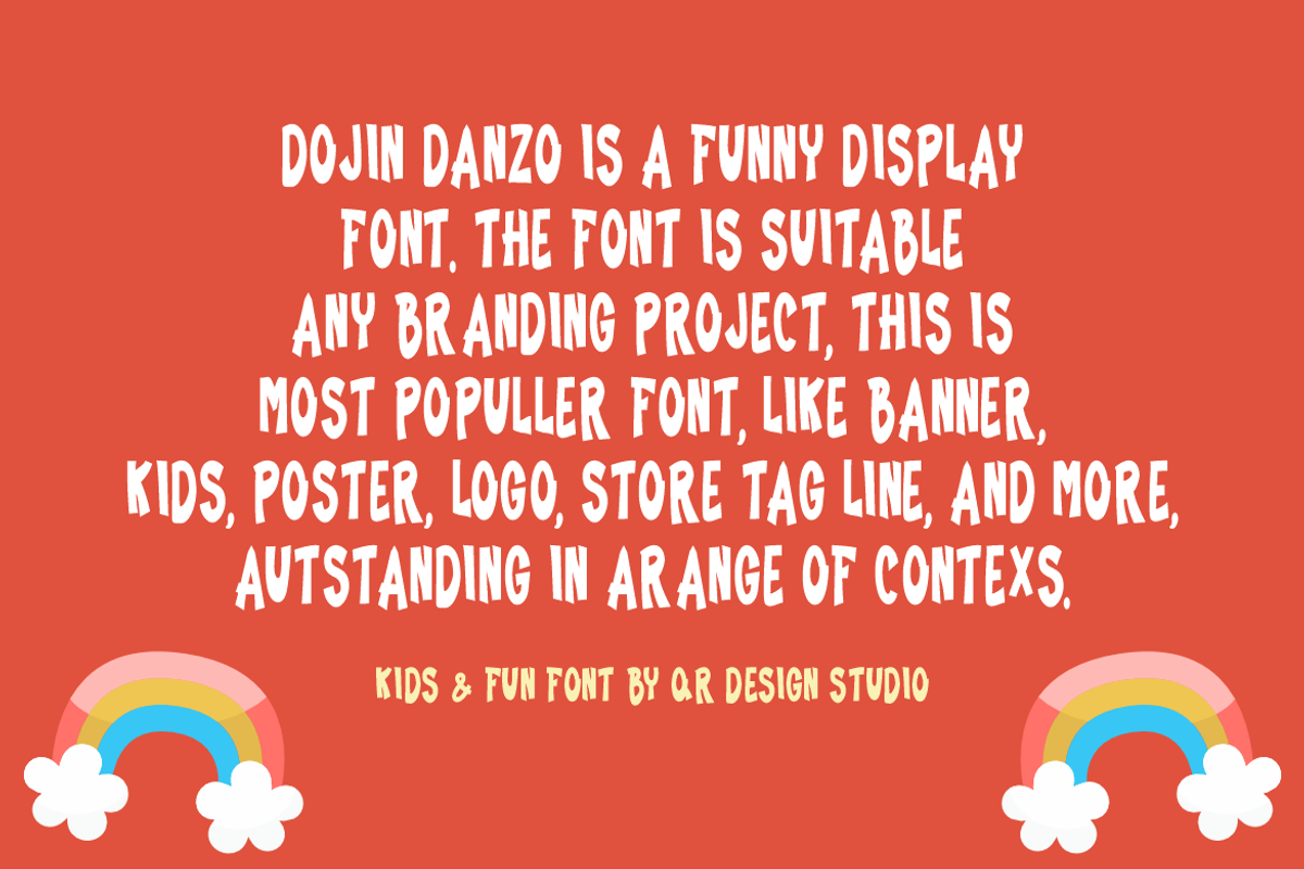Dojin Danzo - Playful Font, a Handwritten Font by QR Design Studio (Photo 3 of 6)