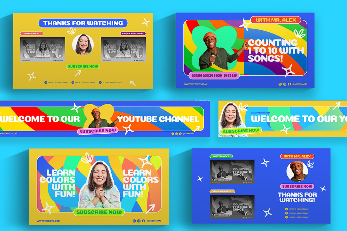 Child Education Youtube Thumbnail &, a Social Media Template by Attype (Photo 3 of 5)