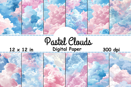 Pastel Clouds Background