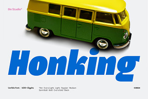 Honking, a Sans Serif Font by din-studio.com