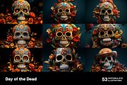 Day of the Dead. 53 images, a Seasonal Illustration by Handmadefont (Thumbnail 6 of 12)