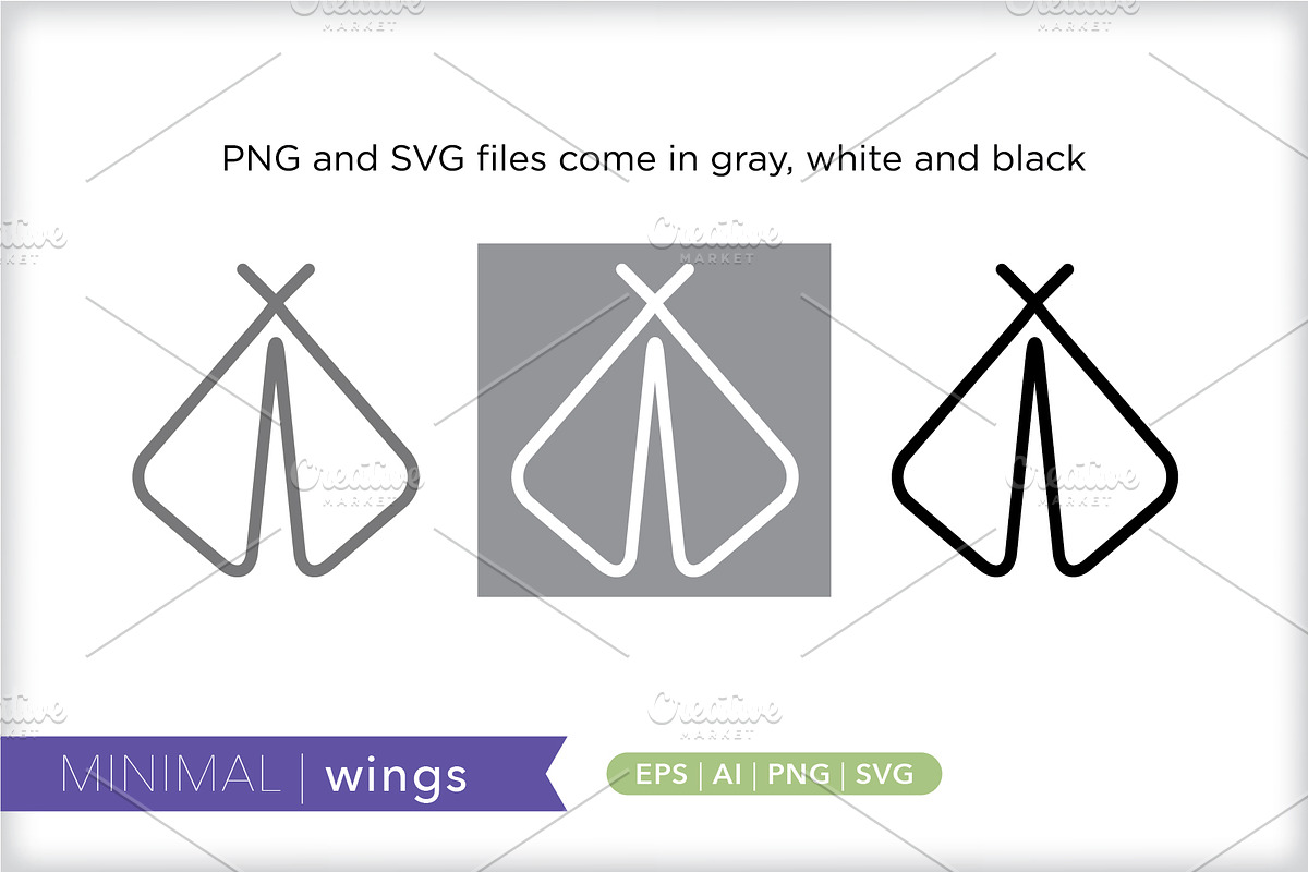 Minimal wings icons, an Outline Icon by Picture Window (Photo 2 of 5)