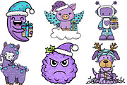 Quirky Christmas Clipart, an Illustration by DreamArtGraphic (Thumbnail 3 of 4)