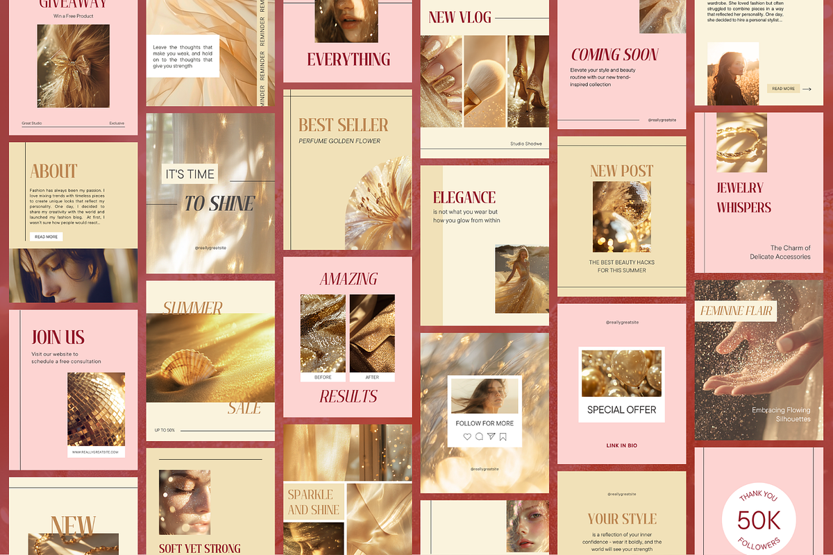 Elegant Fashion Instagram Templates, a Social Media Template by Ollyta May (Photo 9 of 11)