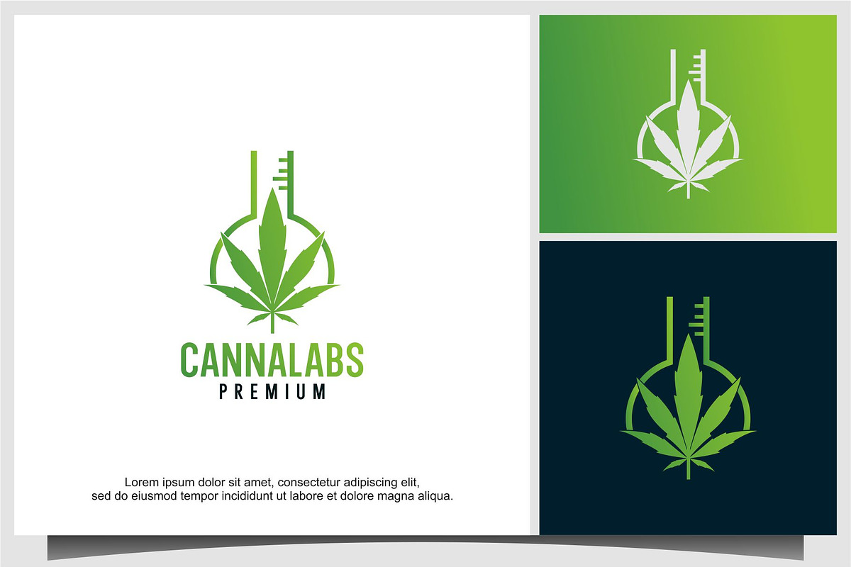 cannabis lab logo design template, a Branding & Logo Template by ebinta99