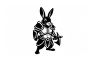 Warrior Bunny Knight Silhouette, an Illustration by jahid234 (Thumbnail 8 of 49)
