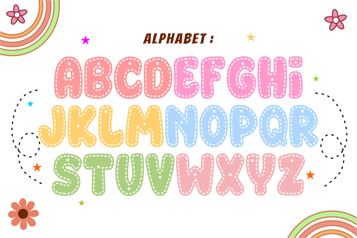 Blink Blink - Kids Font Types, a Sans Serif Font by KiddoGlyphs Studio (Photo 2 of 3)