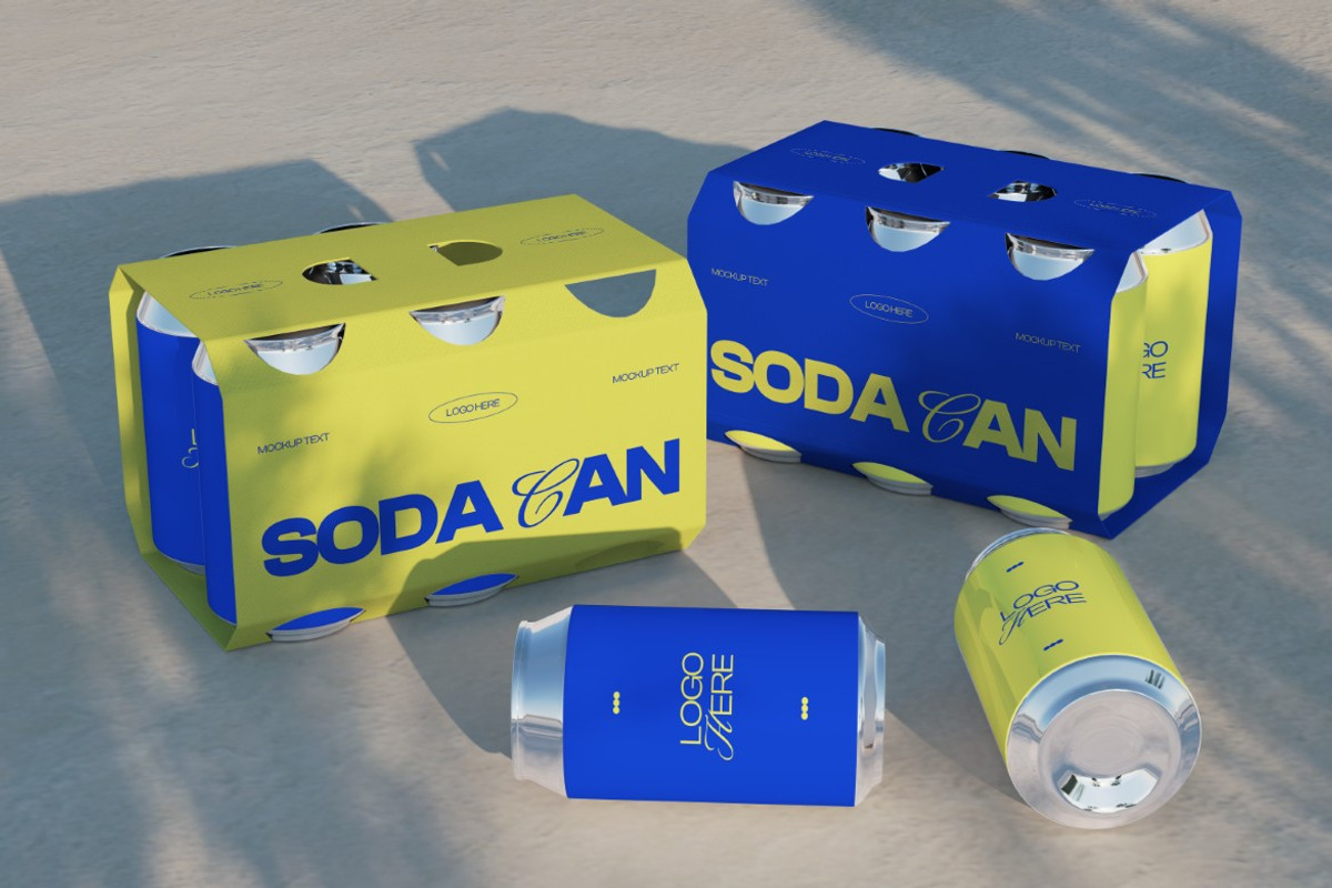 Soda Can Packaging Mockup, a Packaging Mockup by graphicook (Photo 2 of 4)