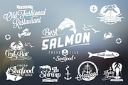 Seafood labels, a Food Illustration by Noka Studio (Thumbnail 1 of 3)