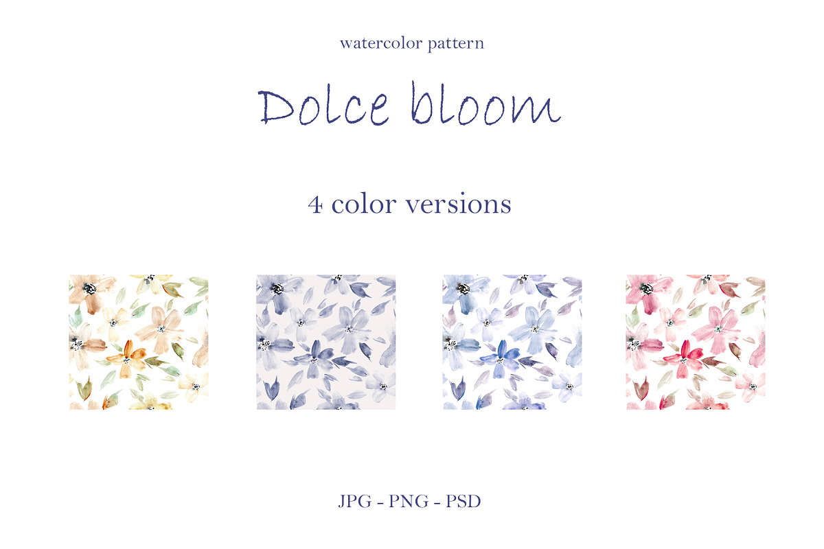 Dolce bloom - seamless pattern, a Pattern Graphic by Katerina Tova (Photo 2 of 13)