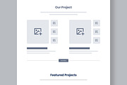 Minimal Corporate Website Wireframe, a Wireframe Template by MightyDesign (Thumbnail 5 of 10)