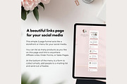 Systeme.io Blush Link in Bio, a Landing Page Template by Hayley's Digital Hub (Thumbnail 2 of 10)
