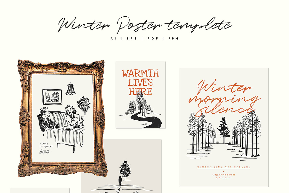 Winter Forest | Poster Builder, an Object Graphic by KetteCreate (Photo 14 of 15)