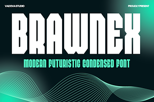 Brawnex Futuristic Condensed Font