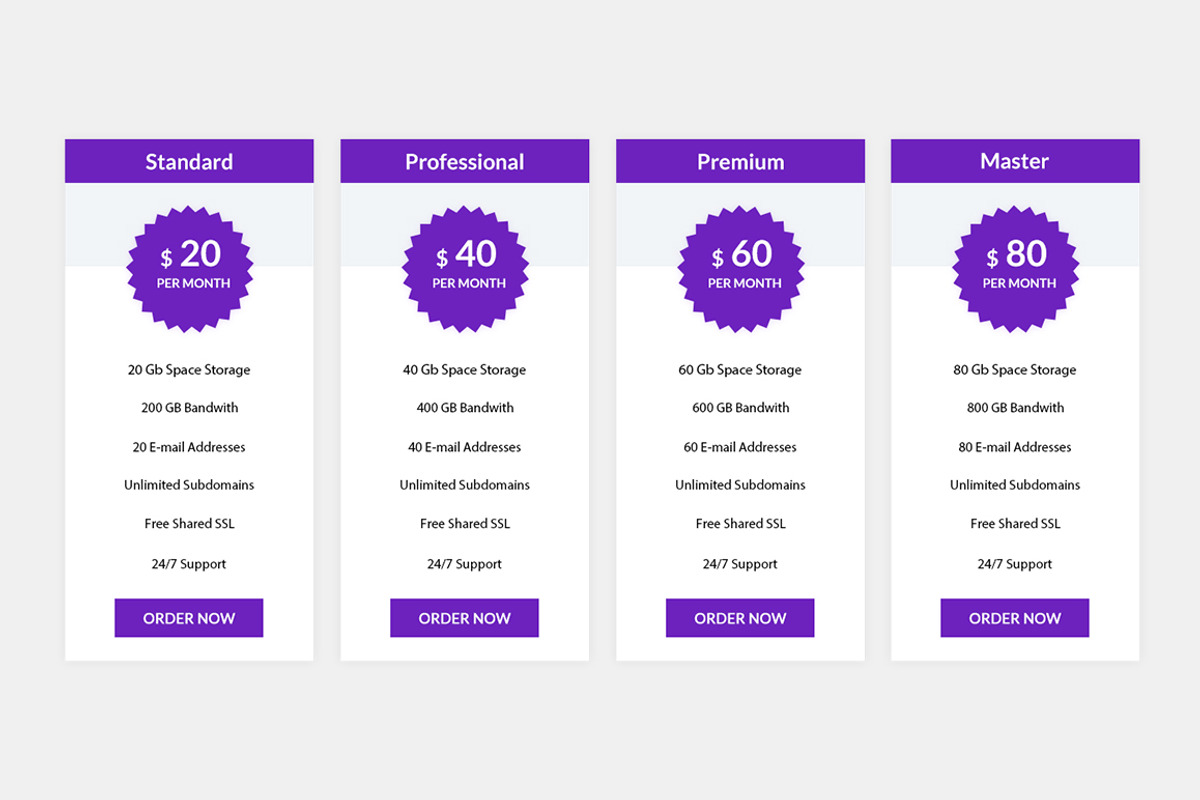 Pricing Table, a Templates & Theme by Youme Techworld (Photo 2 of 5)