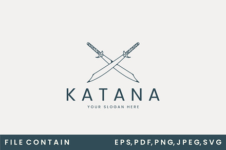 katana logo line art vector