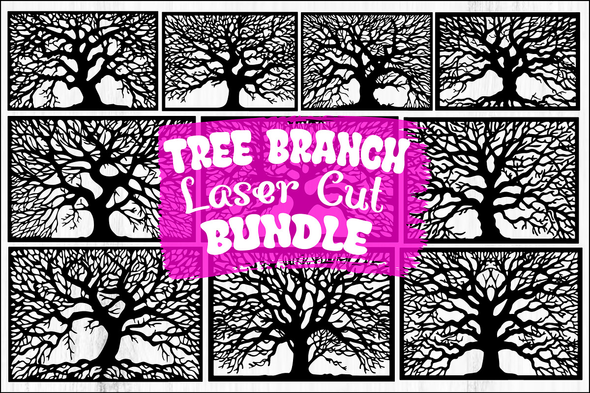 Tree Branch Laser Cut Panel Bundle, a Graphic by jahid234 (Photo 1 of 11)