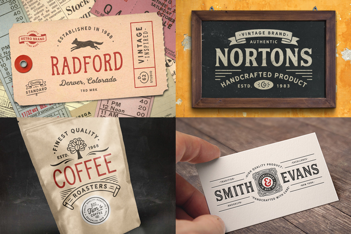 80 Modern Vintage Logos vol 2, a Branding & Logo Template by DISTRICT 62 STUDIO (Photo 10 of 13)