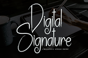 Digital Signature | Script Font, a Handwritten Font by Scratchones (Thumbnail 1 of 8)