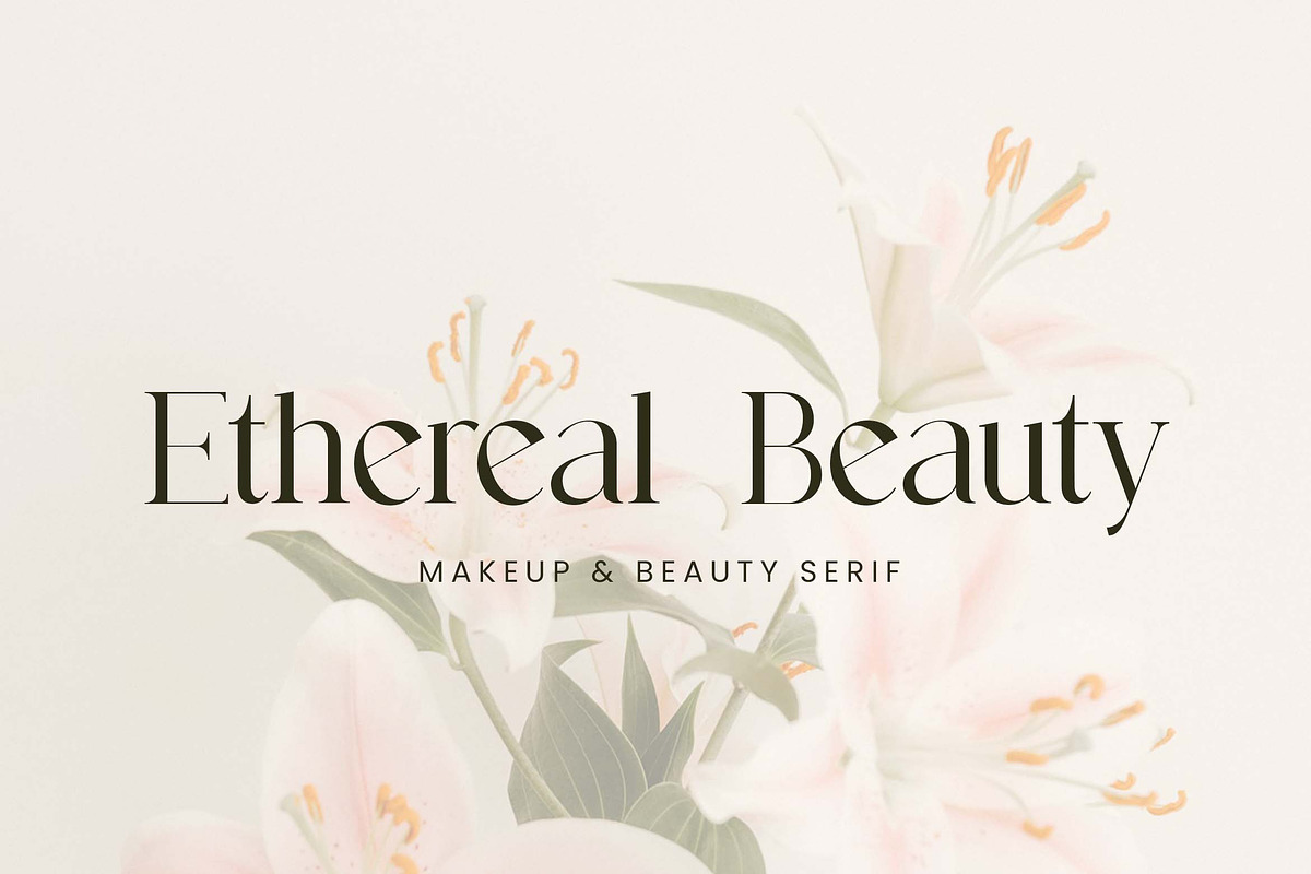 Ethereal Beauty Makeup Serif Font, a Serif Font by UICreative (Photo 1 of 13)