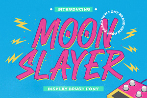 Moon Slayer - Display Brush Font