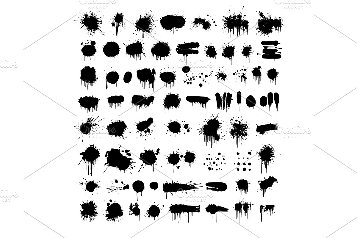 Black street art graffiti splashes, an Illustration by Valerie Bodnar