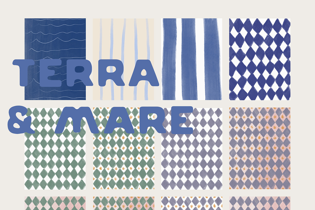 Handmade Mediterranean Backgrounds, a Background Graphic by Lana Elanor (Photo 7 of 9)