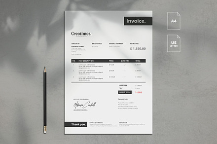 Business Invoice Template Vol. 1