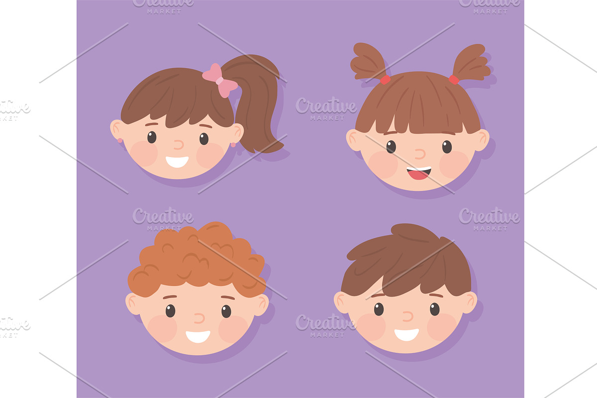 faces girls and boys, a Person Illustration by studiogstock