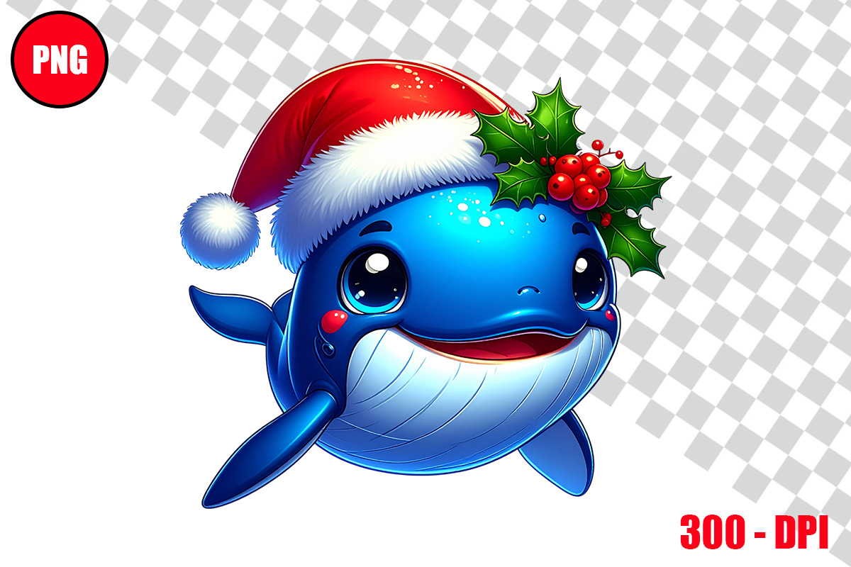 Christmas Whale Clipart Bundle Files, an Animal Illustration by taramija (Photo 25 of 26)