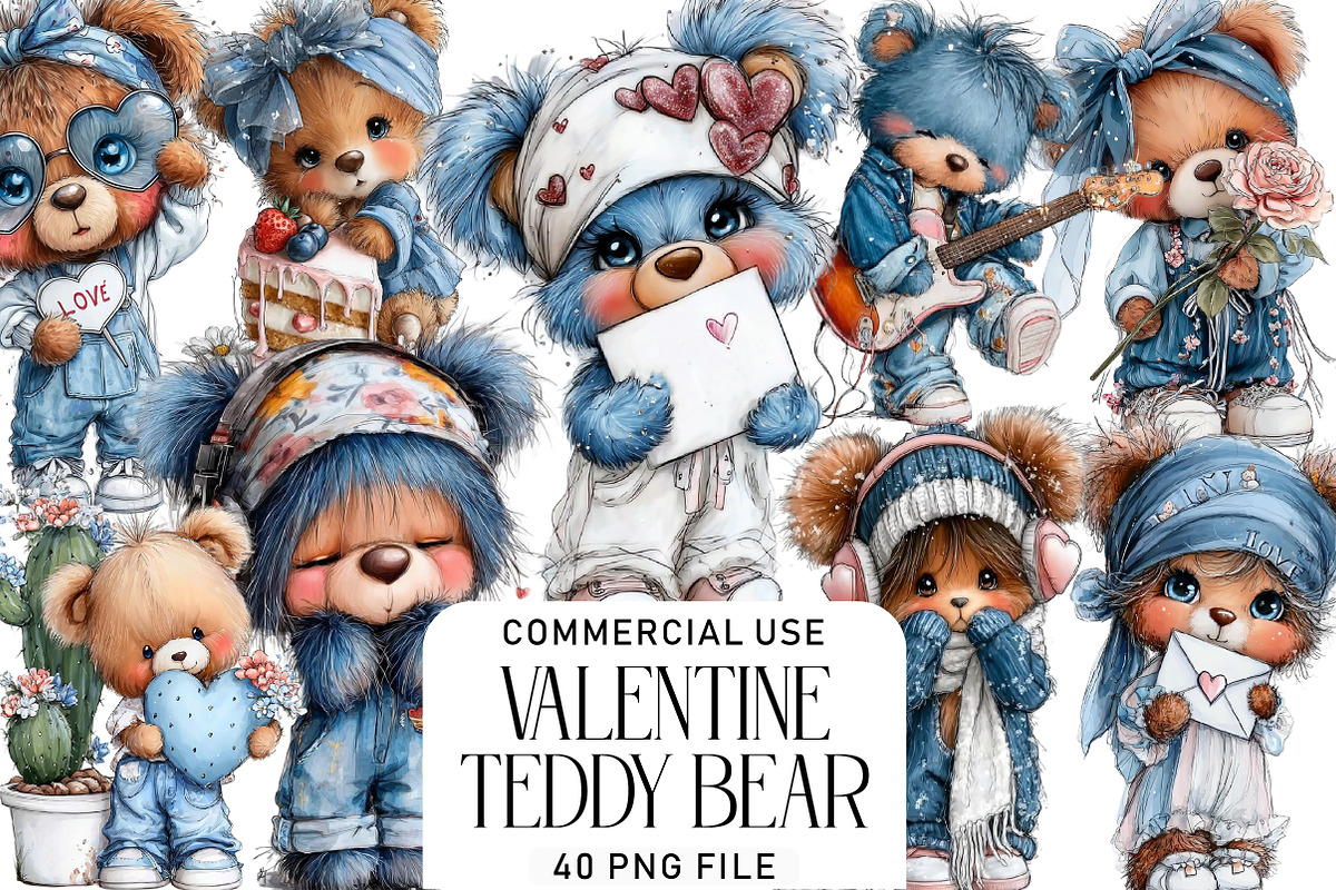Valentine Teddy Bear, an Illustration by Daily.Designs (Photo 1 of 5)
