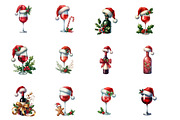 Christmas Red Wine  Clipart, an Illustration by Designworld (Thumbnail 3 of 4)