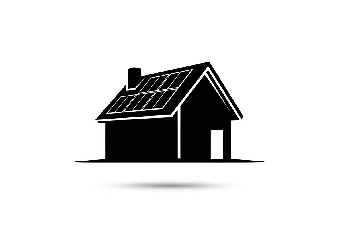 Solar Powered Home Silhouette Set, a Graphic by Designer_Momina (Photo 6 of 14)