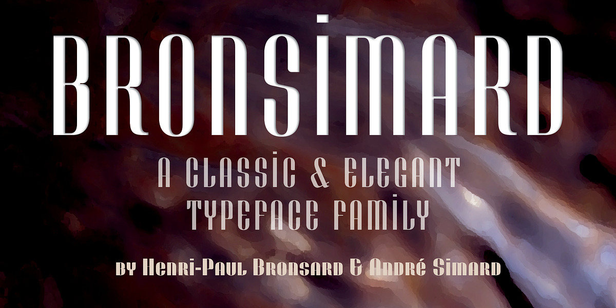 Bronsimard, a Sans Serif Font by André Simard (Photo 1 of 7)