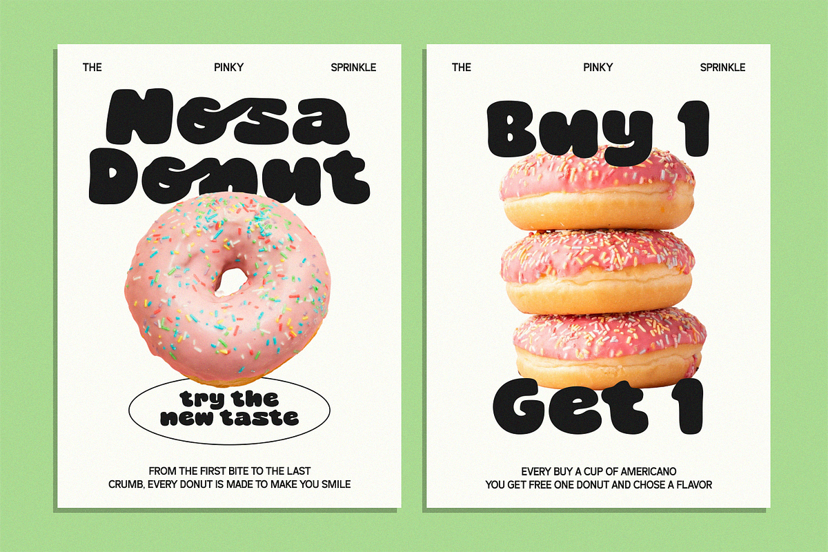 Doughzy – Groovy Bubble Font, a Serif Font by Rahagita Studio (Photo 4 of 7)